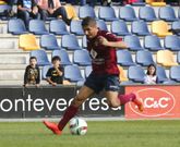 Borjas conduce el bal�n en Pasar�n, en el �ltimo partido frente al Coruxo. 