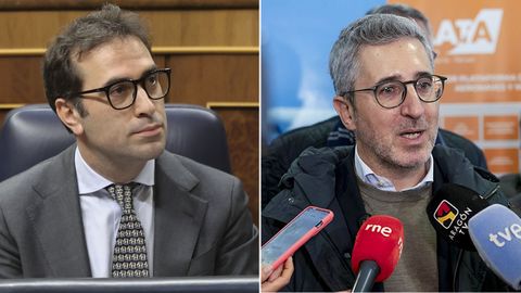 Carlos Cuerpo, nuevo vicepresidente primero del Gobierno y Arcadi Espa�a, nuevo ministro de Hacienda