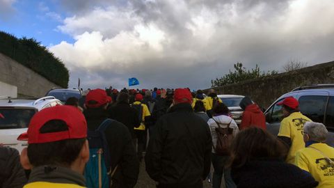 Protesta de los trabajadores de Alcoa en  Castropol