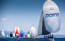 Algunas de las embarcaciones navegando durante la Regata Mart�n C�dax R�as Baixas. 