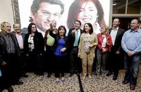 La cabeza de lista del PP en A Coru�a, Beatriz Mato, estuvo arropada por numerosos compa�eros.