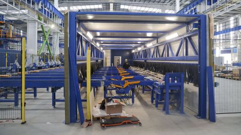 Instalaciones de la fábrica digital de bloques en construcción