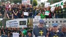 Manifestantes de la huelga de Educaci�n el jueves 5 de junio
