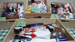 Las cajas de productos gastron�micos sorteadas
