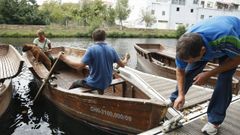 Las barcas tienen su base en el pantaln del Parque dos Condes