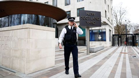 Un polica de Scotland Yard, en Londres.