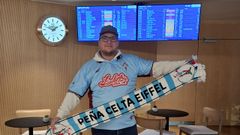 El celtista Kevin Taboada, dispuesto a emprender su viaje hacia Bulgaria estelunes.