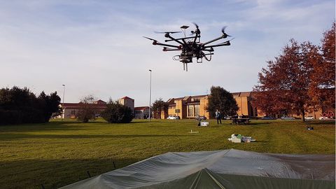 Un dron para localizar minas antipersona