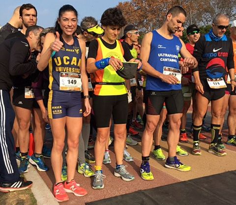 Cris Gonz�lez, instantes antes de tomar la salida en la prueba del pasado s�bado en Barcelona. 