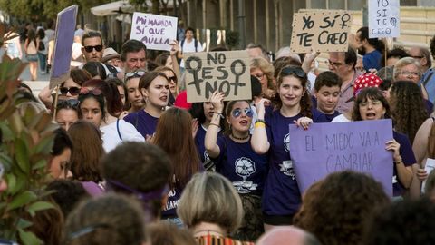 Concentraci�n en Huelva contra la libertad provisional de La Manada