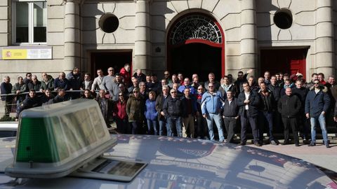 Huelga de taxis en Ourense.