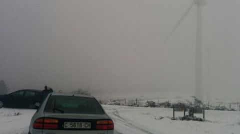 Nieve en Monte Caxado, As Pontes