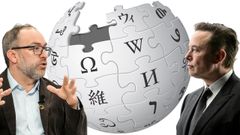 Jimmy Wales, fundador de la popular Wikipedia, y Elon Musk, uno de sus grandes detractores