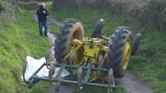 Fotografa de archivo del ltimo accidente grave con un tractor ocurrido en O Saviao, el de Ourense Ousende de febrero del 2019
