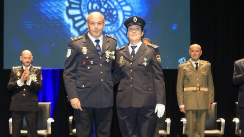 Fiesta de la Polic�a Nacional en Lugo, los condecorados