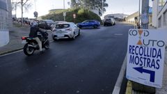 Imagen del covidauto del Chuac en el d�a de Navidad. Solo se hacen PCR con cita previa