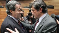 lvarez-Cascos y Javier Fernndez en la Junta General