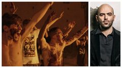 Fotograma del filme de Claudio Giovannesi �Pira�as: Los ni�os de la Camorra� (2019), que adapta �La banda de los ni�os�, novela a la que Saviano (a la derecha) da ahora continuidad