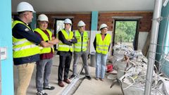 Visita a las obras de la Casa da Cultura de Boiro