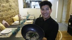 Adri�n, con su propuesta de  risotto 