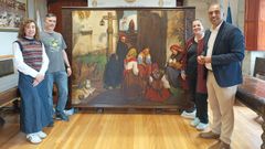 Acto de recepci�n de la pintura de Carlos Sobrino heredada por el Concello de Poio