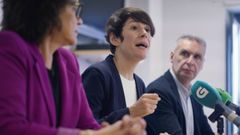 Ana Pont�n protagoniz� una rueda de prensa en Ourense este jueves.