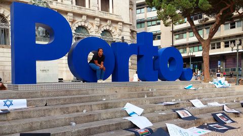 Homenaje en Oporto a las vctimas del ataque perpetrado por Hams en Israel el pasado octubre.