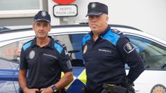 Juan Carlos Garca, jefe de la Polica de Mugardos, y Jaime Domnguez, jefe de la de Ares.