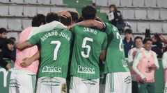 Celebraci�n de un gol en A Malata.