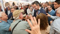 Pedro S�nchez foi insultado polo p�blico durante a s�a visita a O Grove