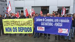 Los operarios de Cobra piden a Gas Natural Fenosa que se le recoloque en la nueva empresa auxiliar