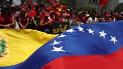 Simpatizantes del presidente Maduro se manifiestan, en agosto, por las calles de Caracas