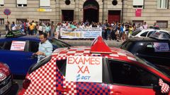 Protesta de examinadores en Ourense