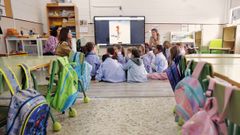 Imagen del inicio de curso en un aula de infantil en A Corua