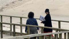 Rodaje de Las hijas de la criada en la playa de Area Maior de Muros