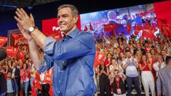 Pedro S�nchez en Sevilla, en su primer mitin de campa�a tras la reuni�n con Biden