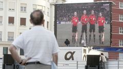 En el 2010 se instal� una pantalla en la plaza de Espa�a para ver a la selecci�n