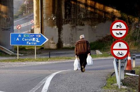 La AP-9 solo tiene en Sig�eiro un acceso de entrada en direcci�n A Coru�a.