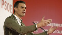 Pedro S�nchez presentando el programa electoral del PSOE