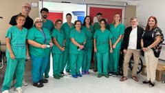 Profesionales de Radiolox�a Intervencionista y del Servizo de Dixestivo.