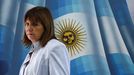 Patricia Bullrich, antes de la conferencia de prensa en Buenos Aires.