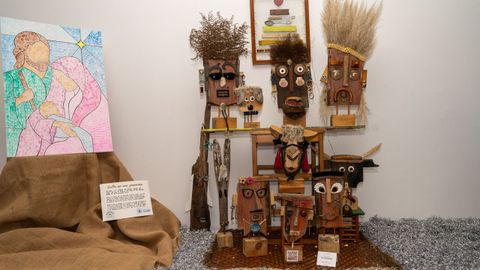 Hay ejemplos de nacimientos con todo tipo de inspiraci�n, como m�scaras africanas