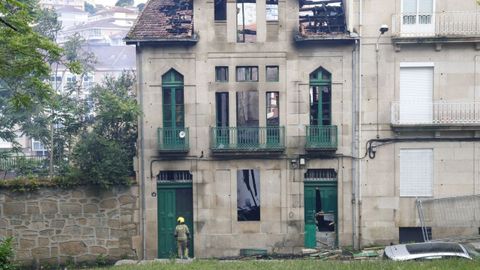 El incendio, esta ma�ana.
