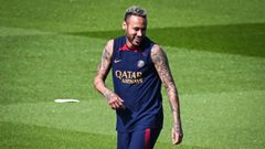 Neymar.Neymar en un entrenamiento con el PSG
