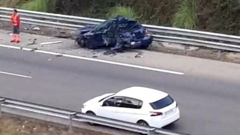 Accidente en la Autov�a del Cant�brico