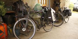 Estado en el que quedaron las bicicletas de los germanos. 
