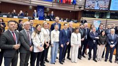 Parte de la delegacin espaola en el Comit de Regiones, en la asamblea en el Parlamento Europeo