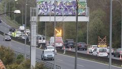 Accidente en la AP-9 a primera hora de este martes