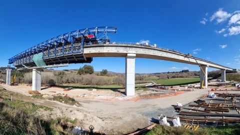 Obras de la A-54 entre Palas de Rei y Melide