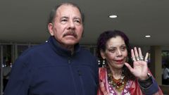 Daniel Ortega y su mujer, Rosario Murillo, copresidentes de Nicaragua, en una imagen del 2023